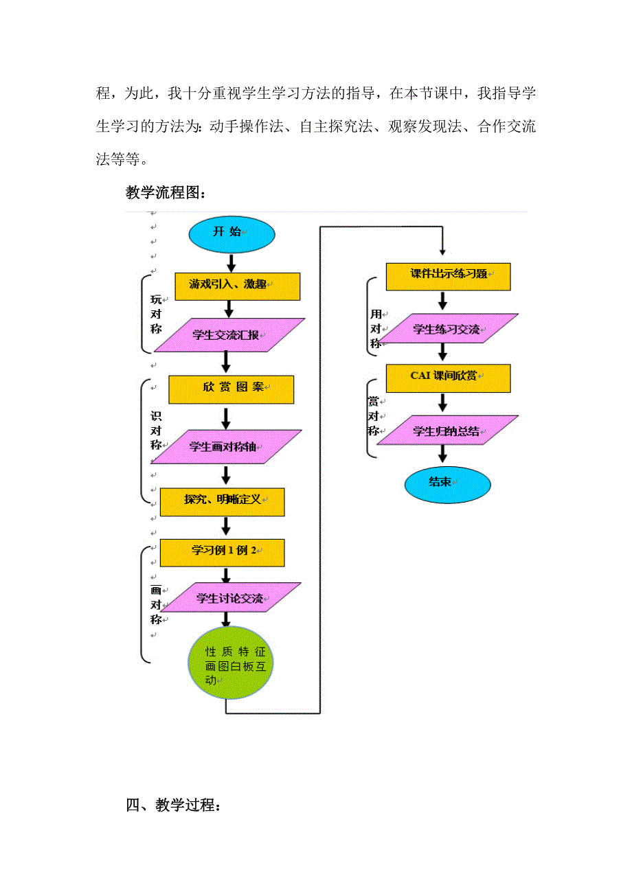 人教版小学数学五年级下册轴对称教学设计及反思_第4页