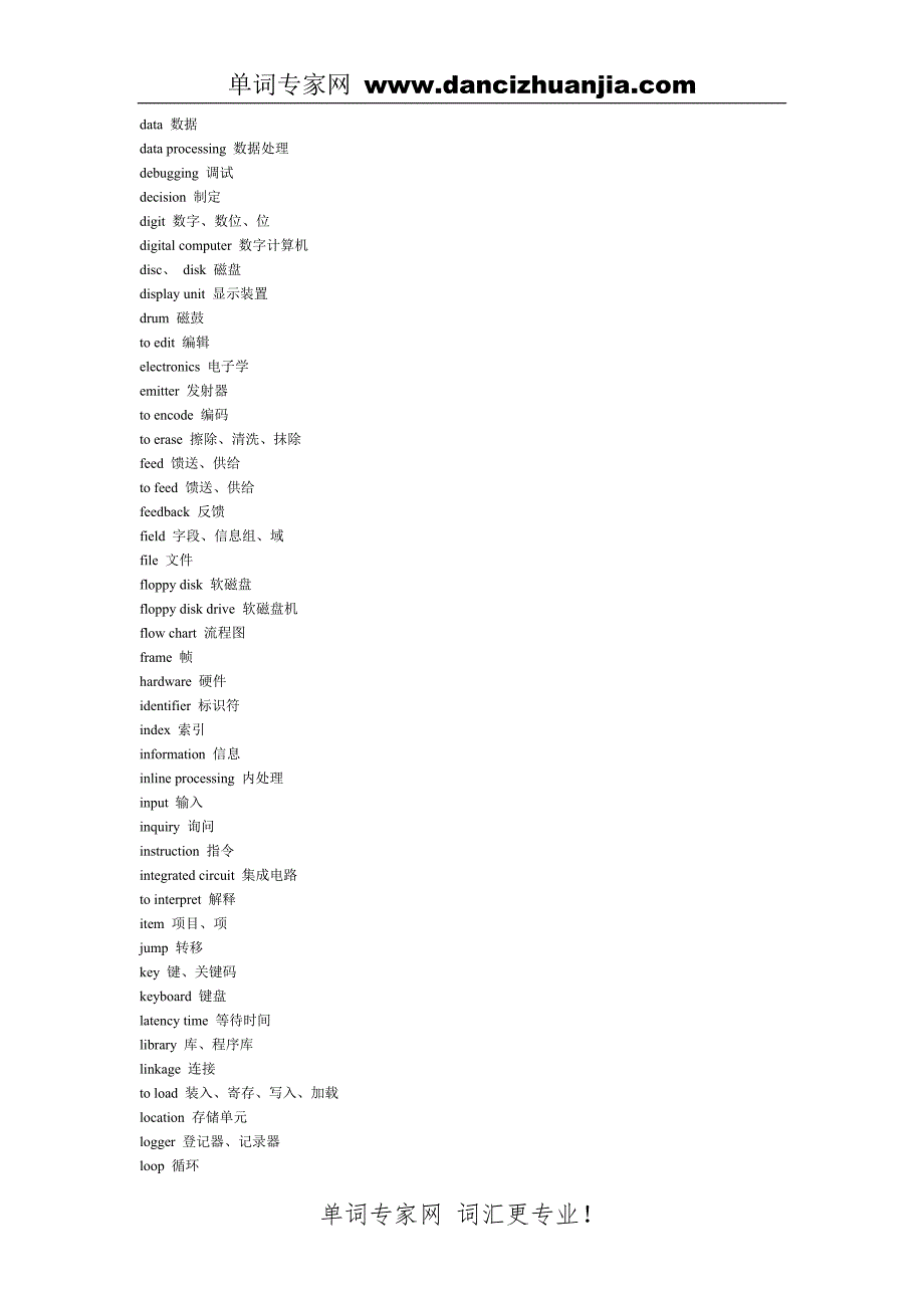 最常用电脑英语词汇表.doc_第2页