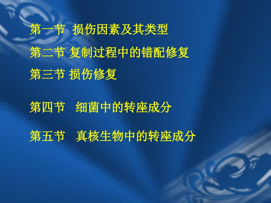 分子生物学第五讲DNA的损伤修复与DNA转座文档资料_第1页