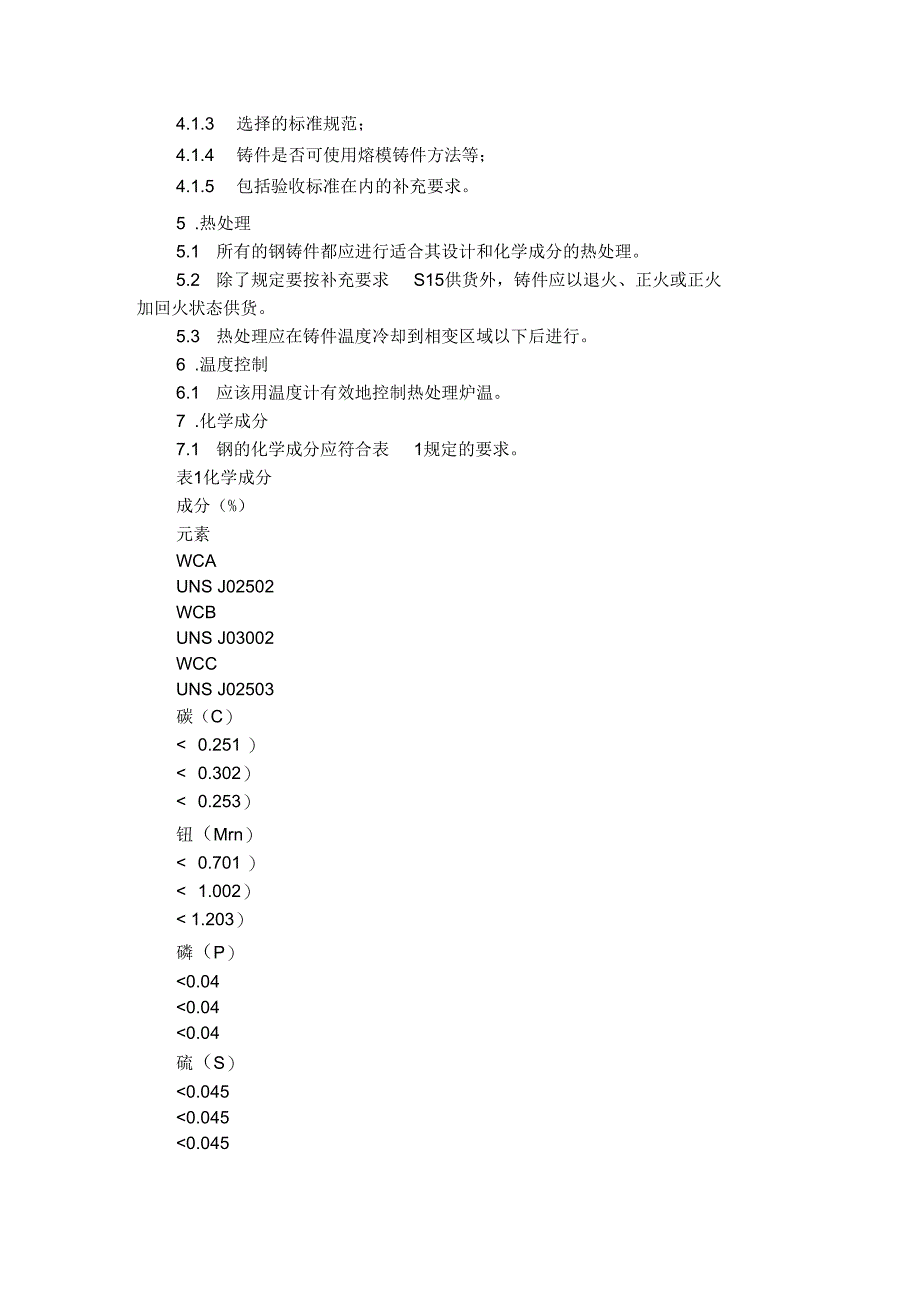 《冶金标准》高温用可熔焊碳钢铸件标准规范_第2页