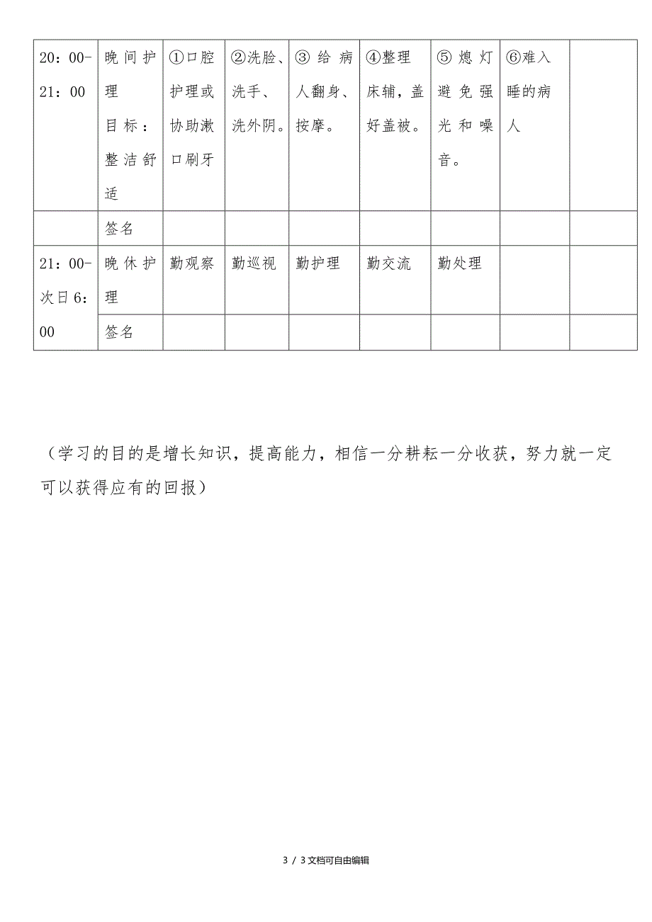 养老院一日工作流程_第3页