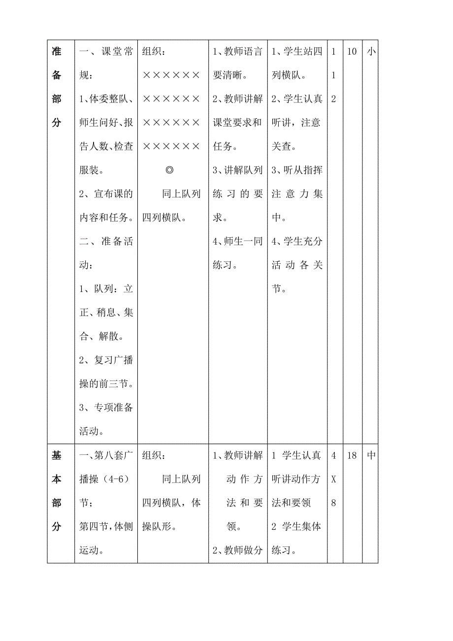 小学二年级体育教案课程全集_第5页