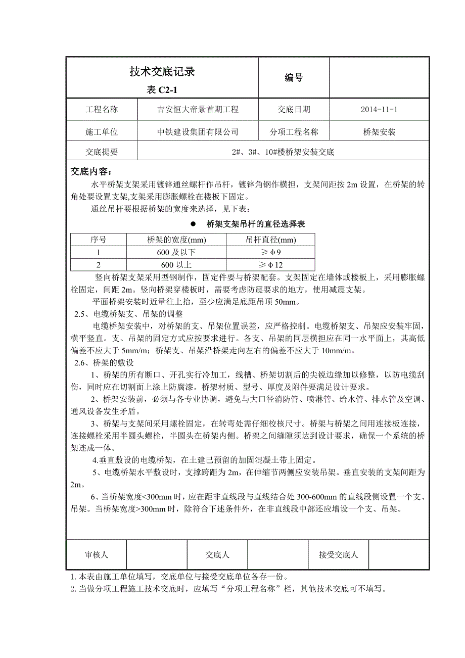 桥架安装技术交底_第2页