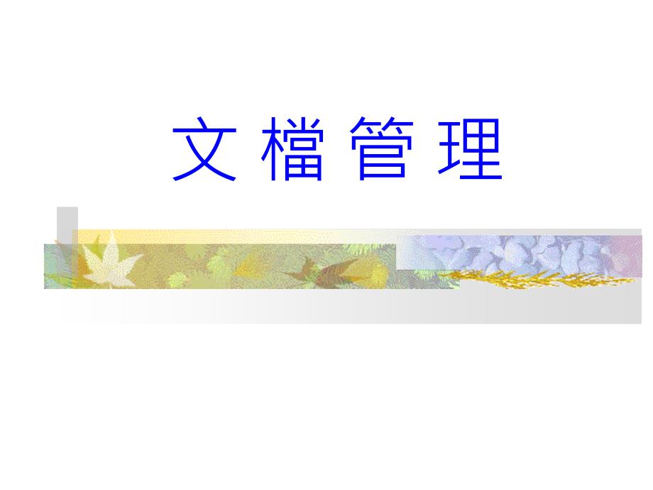 xx餐饮内部系列培训和表格-文档管理.ppt_第1页