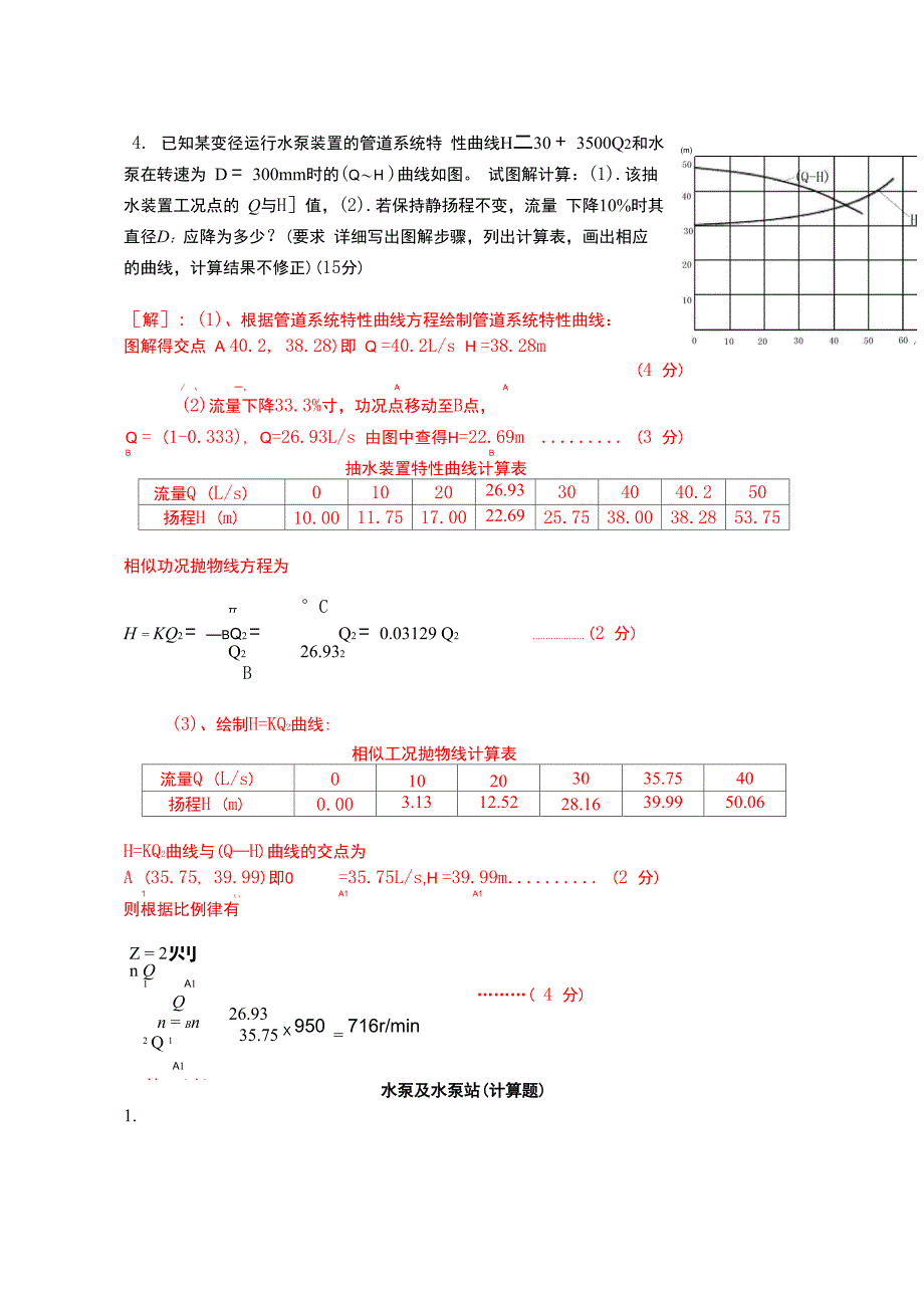 水泵与水泵站考试计算题_第2页