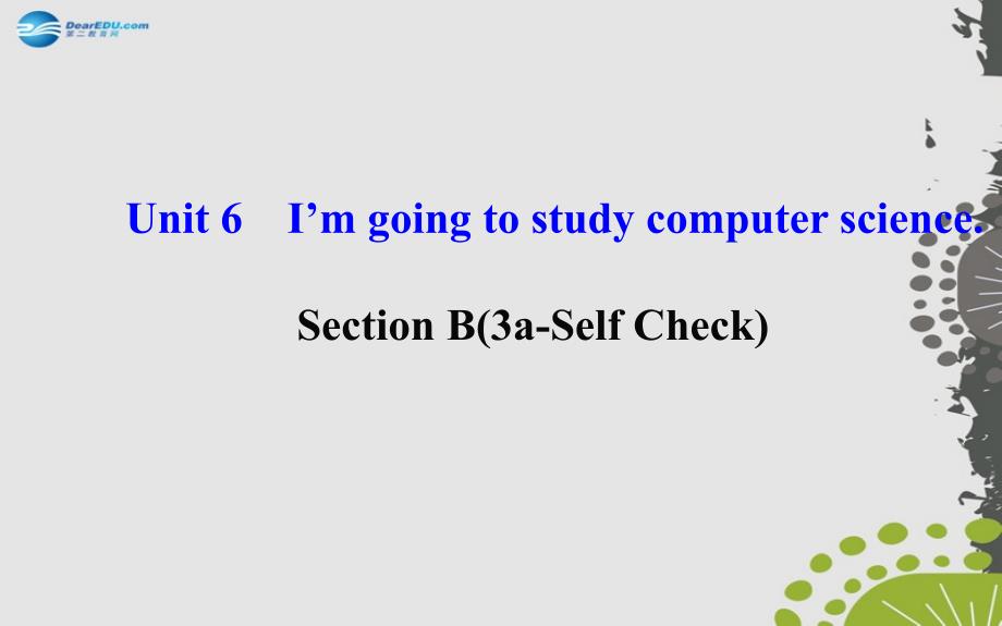 八年级英语上册 Unit 6 I’m going to study computer science Section B（3a—Self Check）课件_第2页