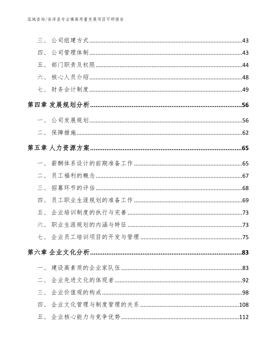 安泽县专业镇高质量发展项目可研报告范文参考_第2页