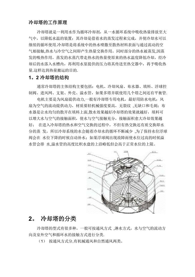 冷却塔的原理结构及分类