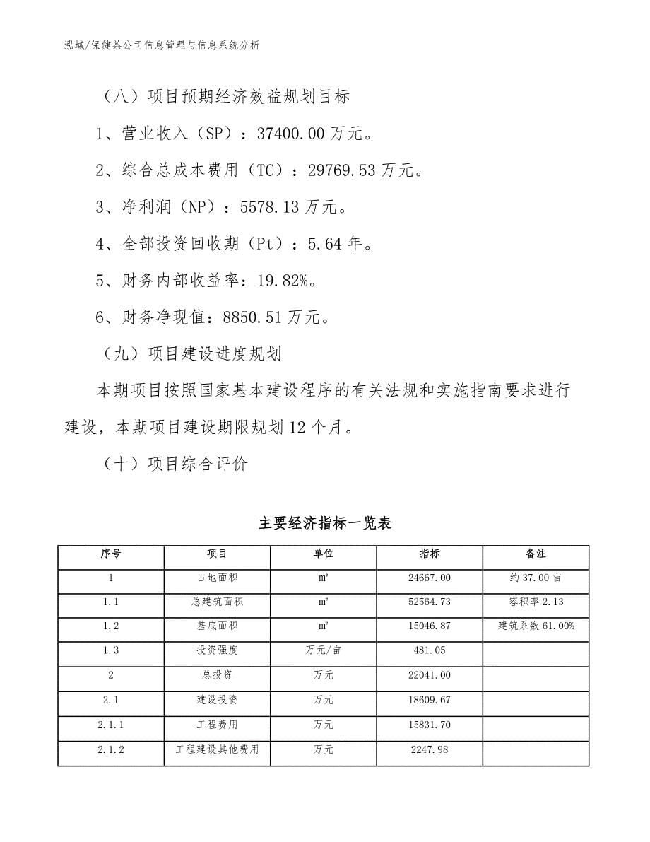 保健茶公司信息管理与信息系统分析【范文】_第5页