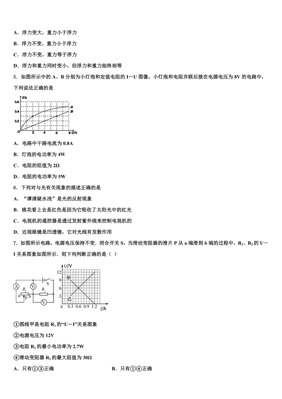 2023届四川省成都市都江堰市达标名校中考物理模拟预测试卷（含答案解析）.doc_第2页