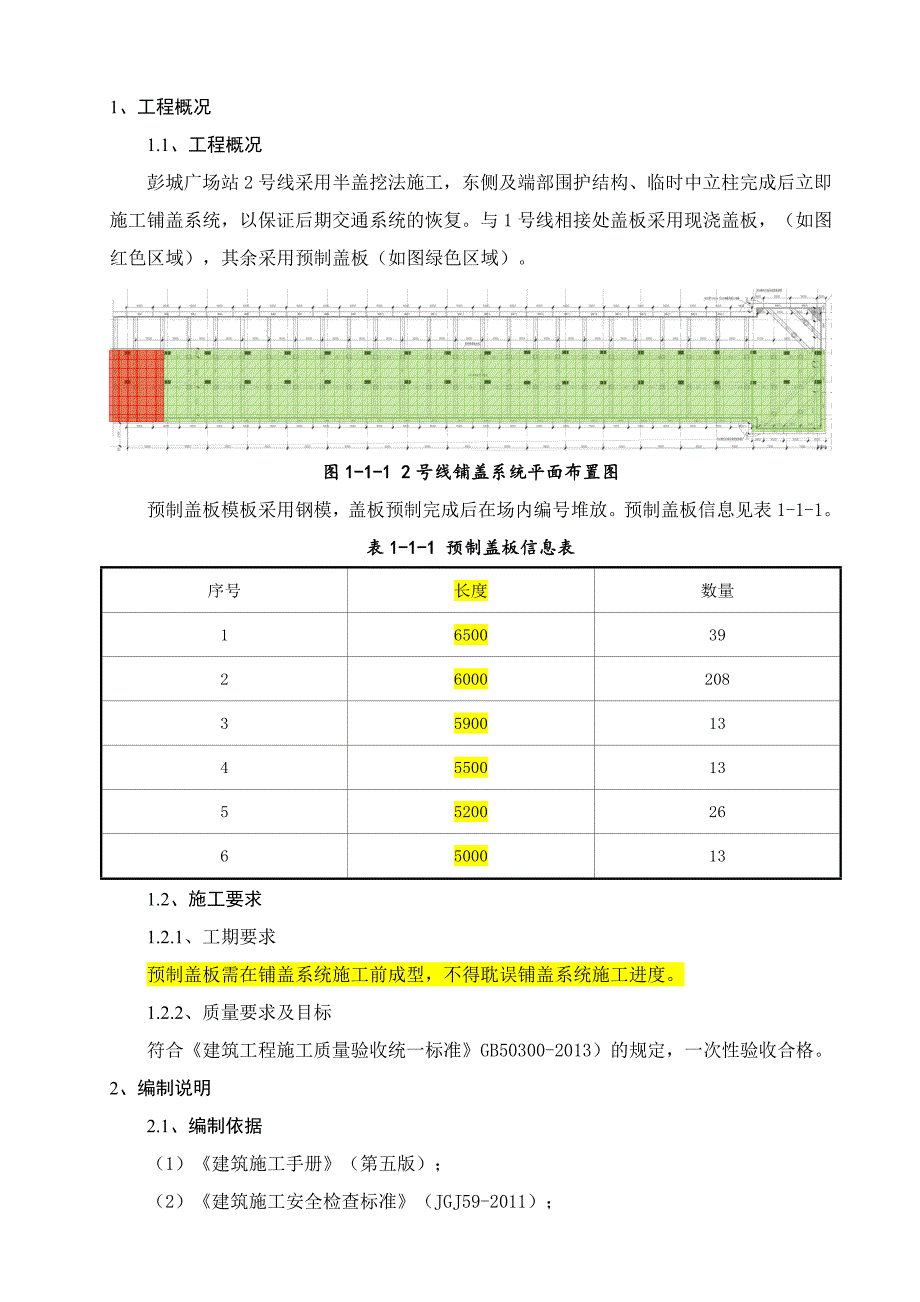 预制盖板施工方案_第1页