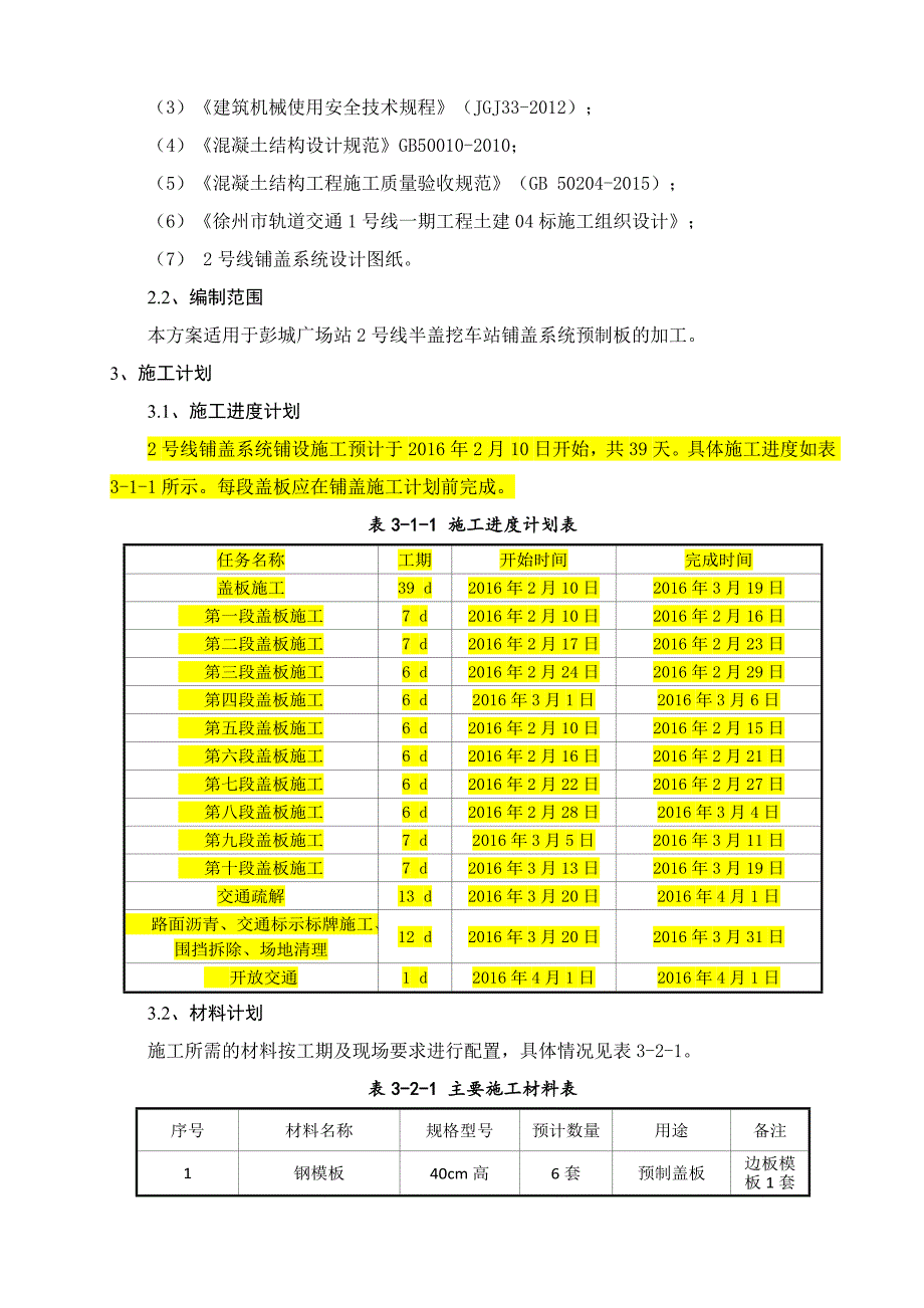 预制盖板施工方案_第2页