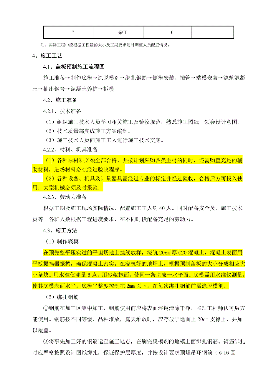 预制盖板施工方案_第4页