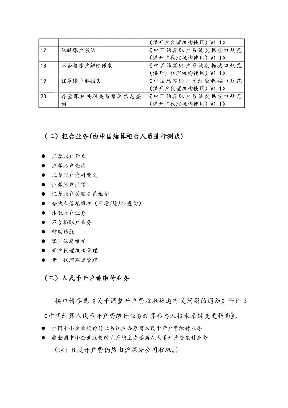 中国结算统一账户平台新账户接口通关测试方案.docx_第5页