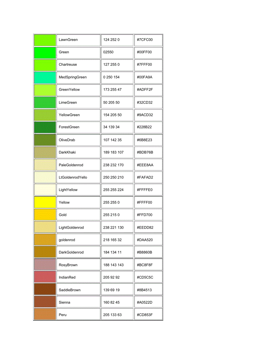 最全颜色代码表_第4页