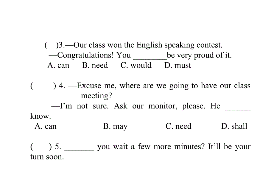 情态动词中招试题.doc_第2页