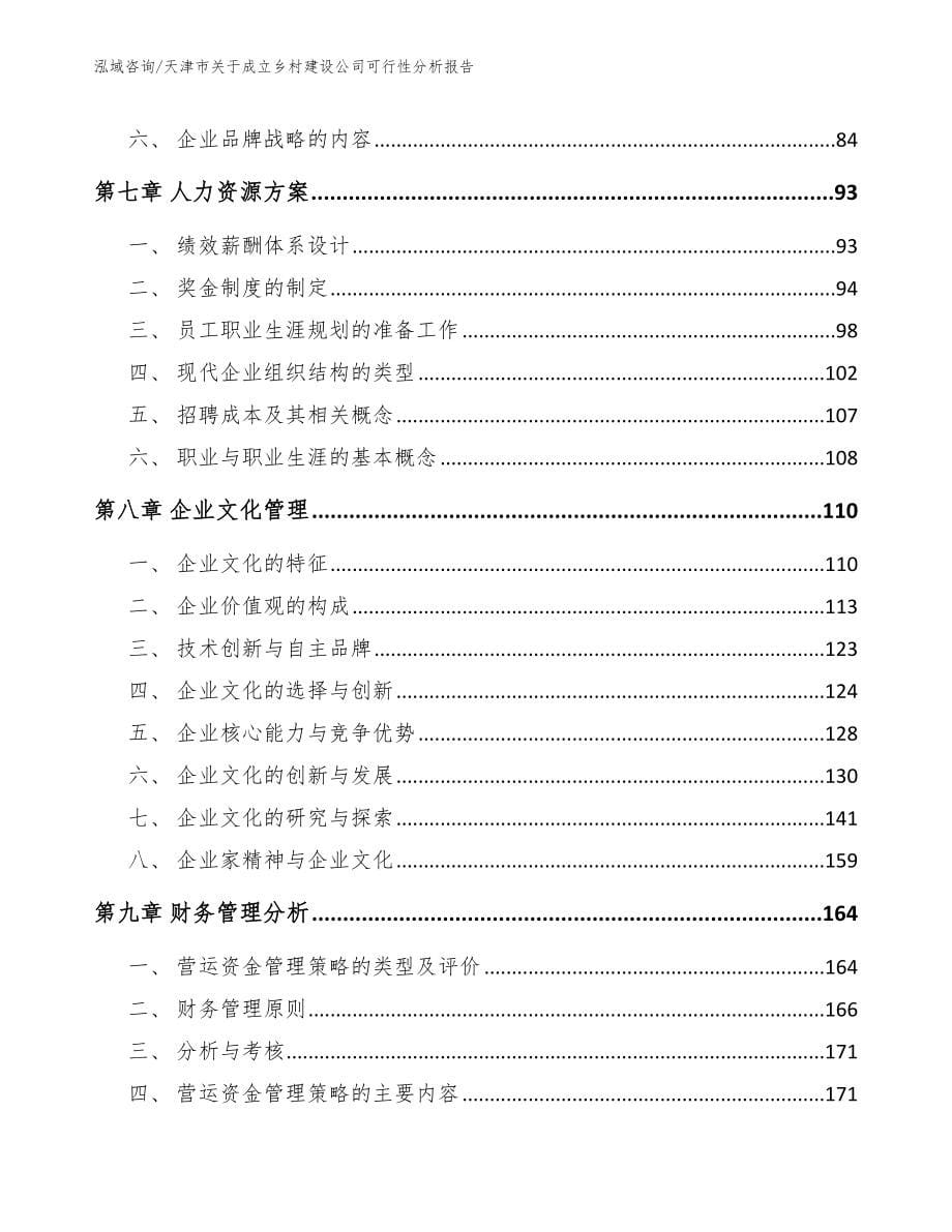 天津市关于成立乡村建设公司可行性分析报告【模板】_第5页