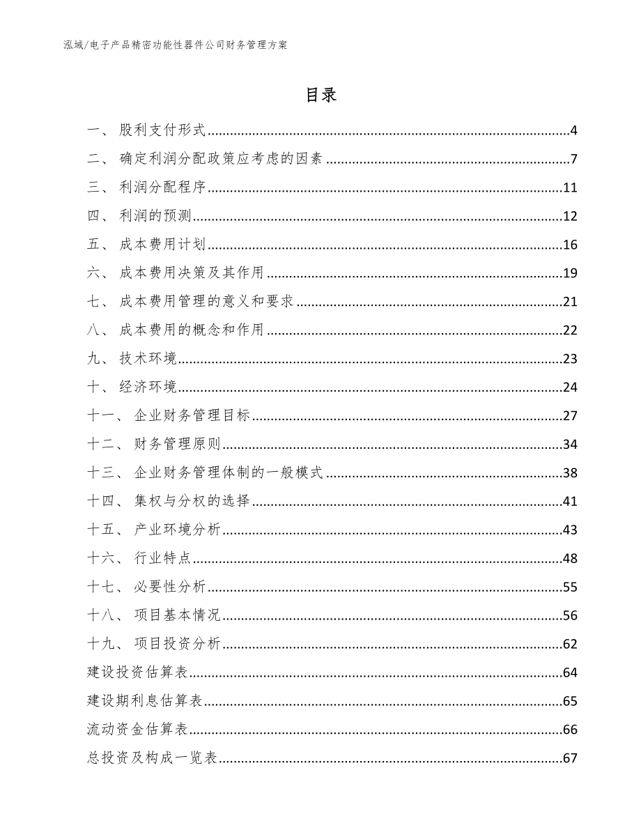 电子产品精密功能性器件公司财务管理方案（参考）_第2页