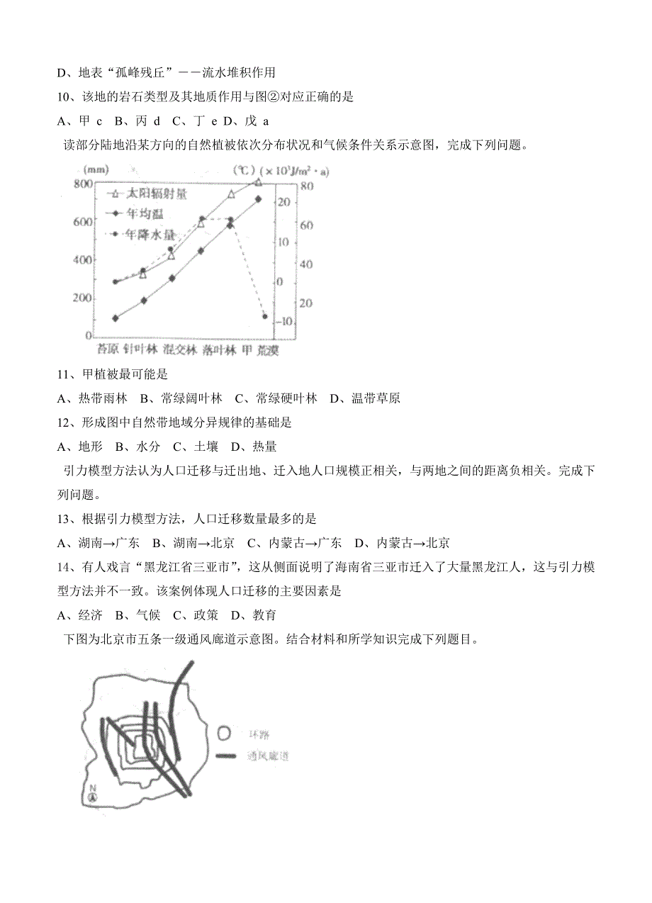 精编湖北省黄冈市高三9月质量检测地理试卷及答案_第4页