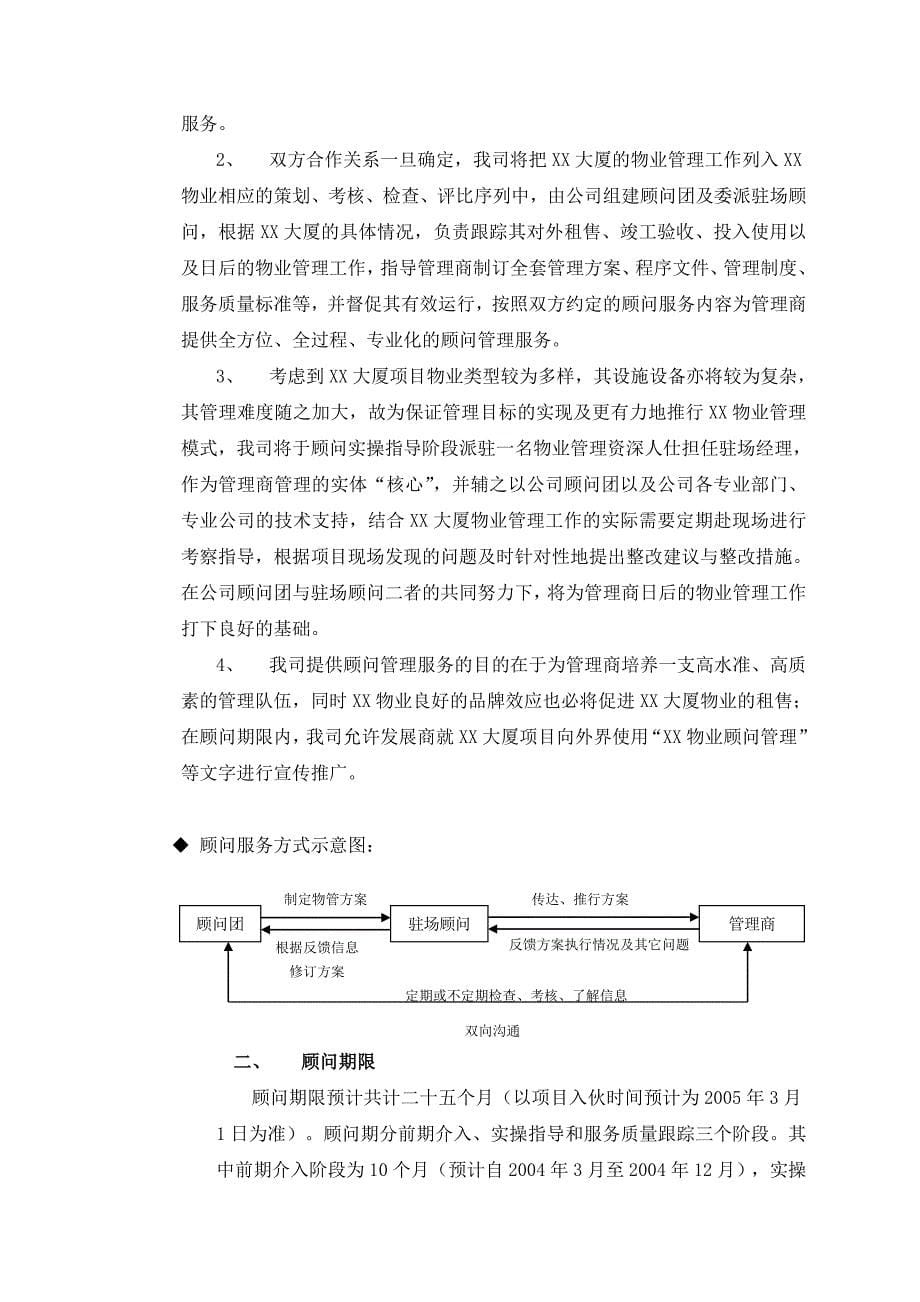 某物业商住大厦物业管理顾问方案_第5页