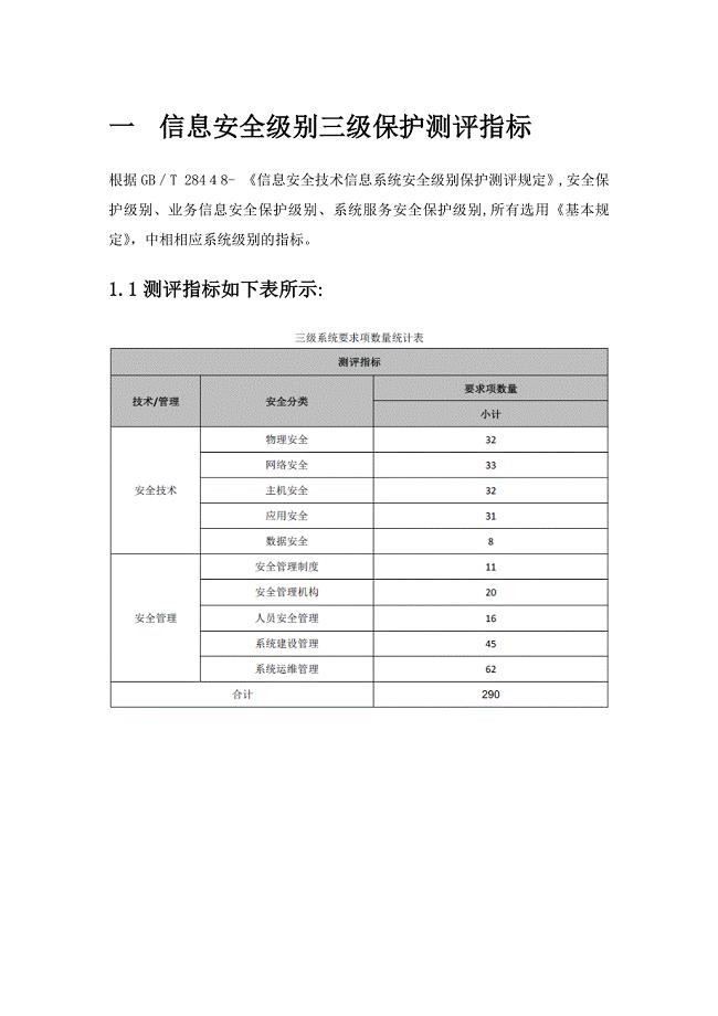 信息安全等保三级测评内容