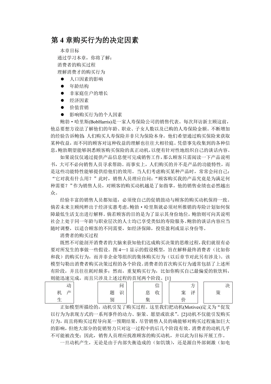 【管理精品】销售秘籍第章.购买行为的决定因素_第1页