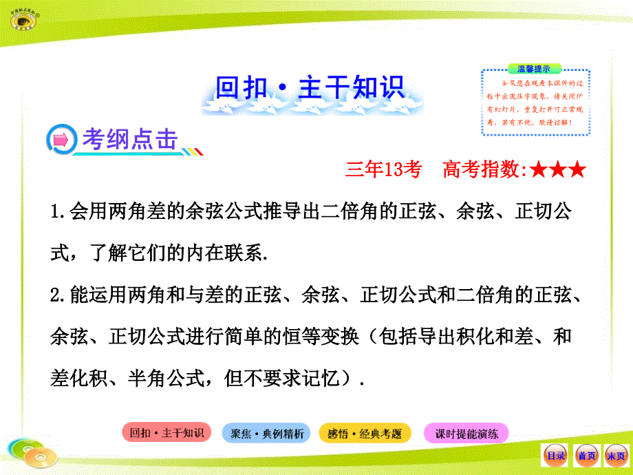 高中全程复习方略配套课件36倍角公式和半角公式_第2页