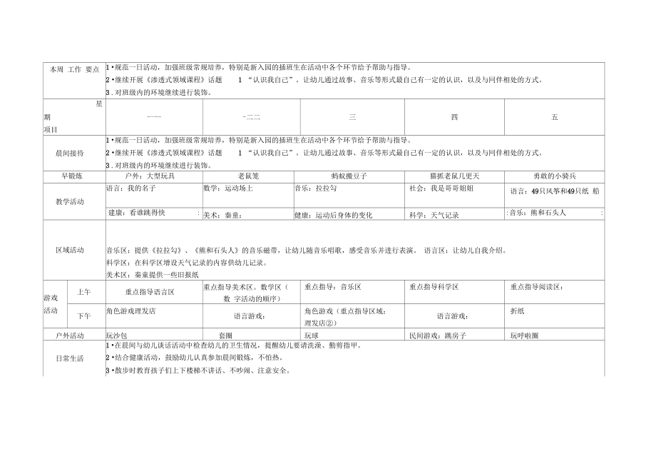 上半幼儿园大班周计划表正式版_第3页