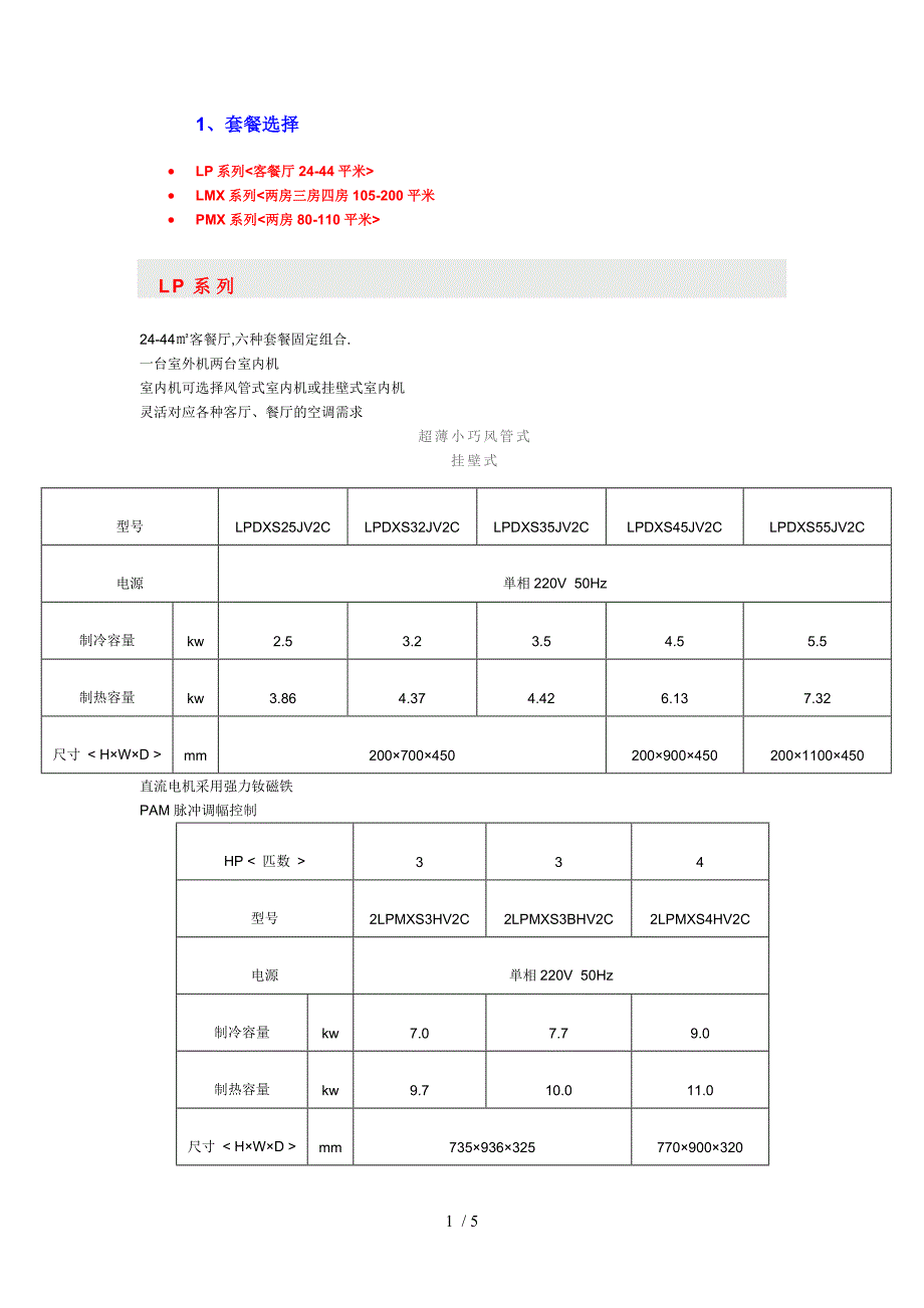 大金产品详细介绍_第1页