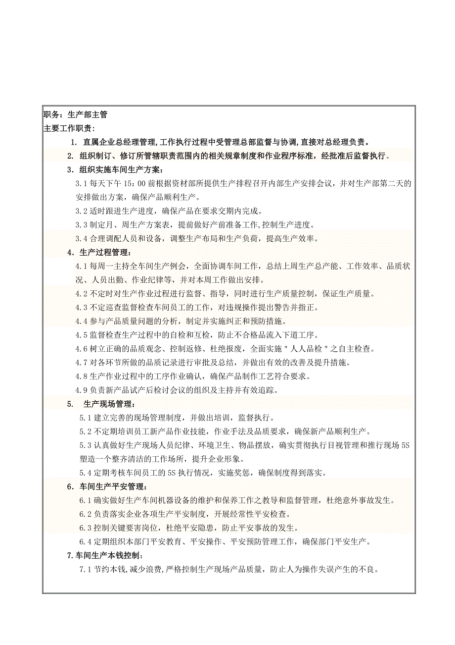 生产部组织架构及岗位职责(-08-02)_第3页