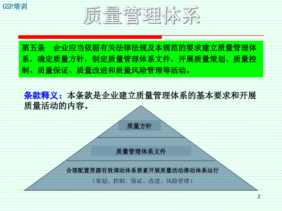 GSP培训2.01.质量管理体系ppt课件_第2页