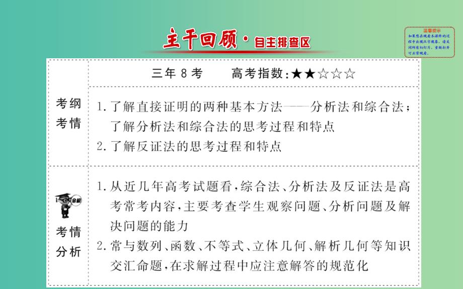 高考数学 6.6 直接证明与间接证明课件.ppt_第2页