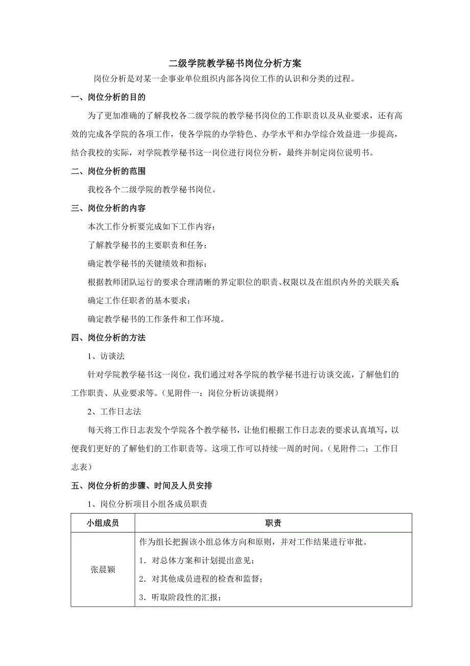 二级学院教学秘书岗位分析实施方案_第3页