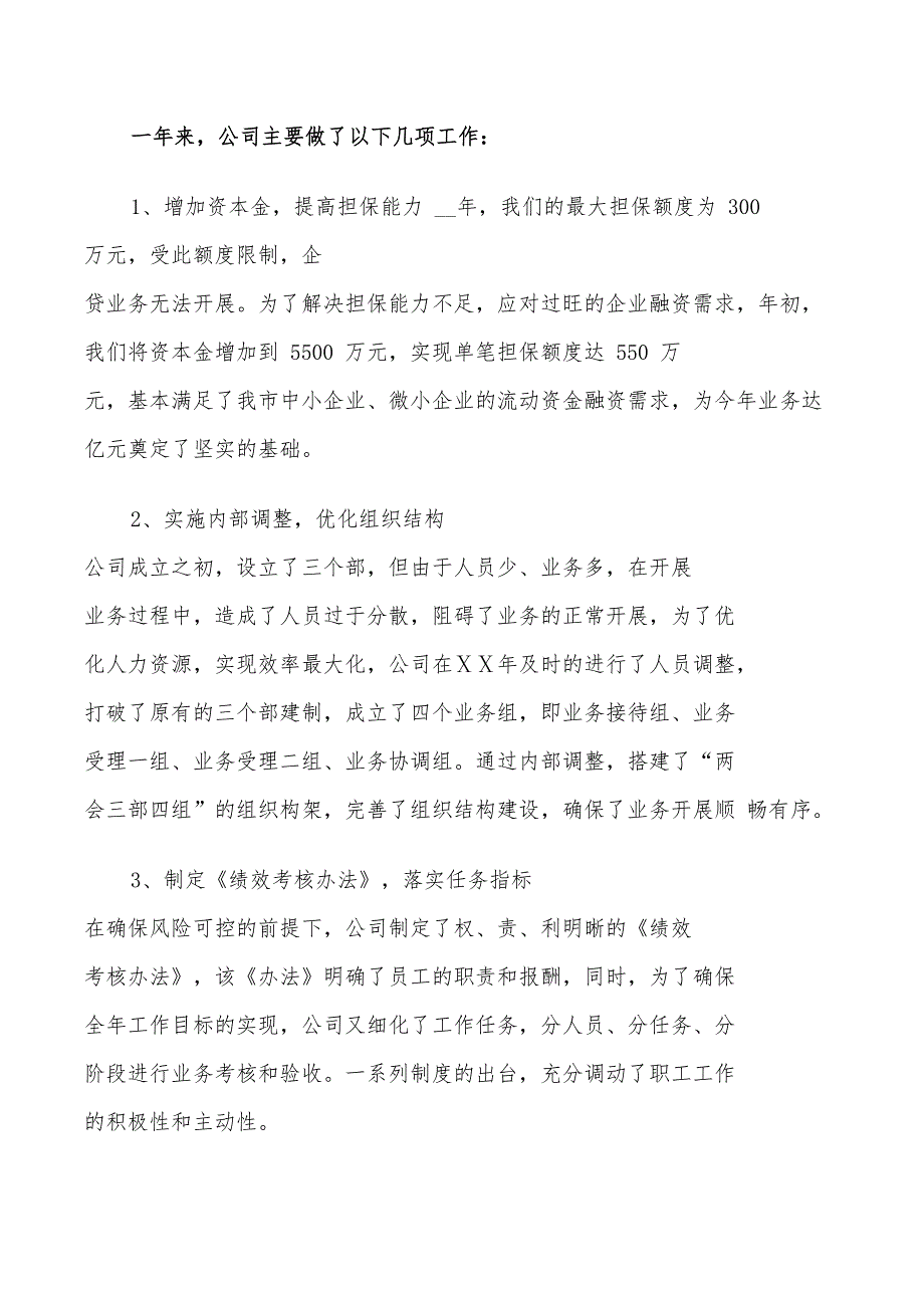 2022担保公司年度工作计划_第2页