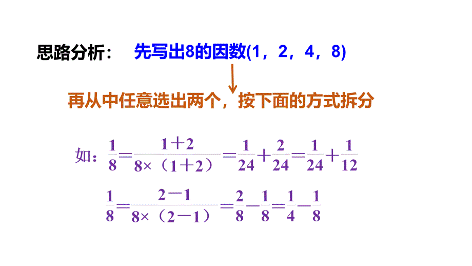 五年级下册数学习题课件第14招分数单位的拆分人教版共12张PPT_第3页