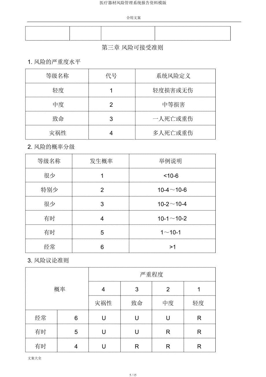 医疗器械风险管理系统报告材料模.docx_第5页