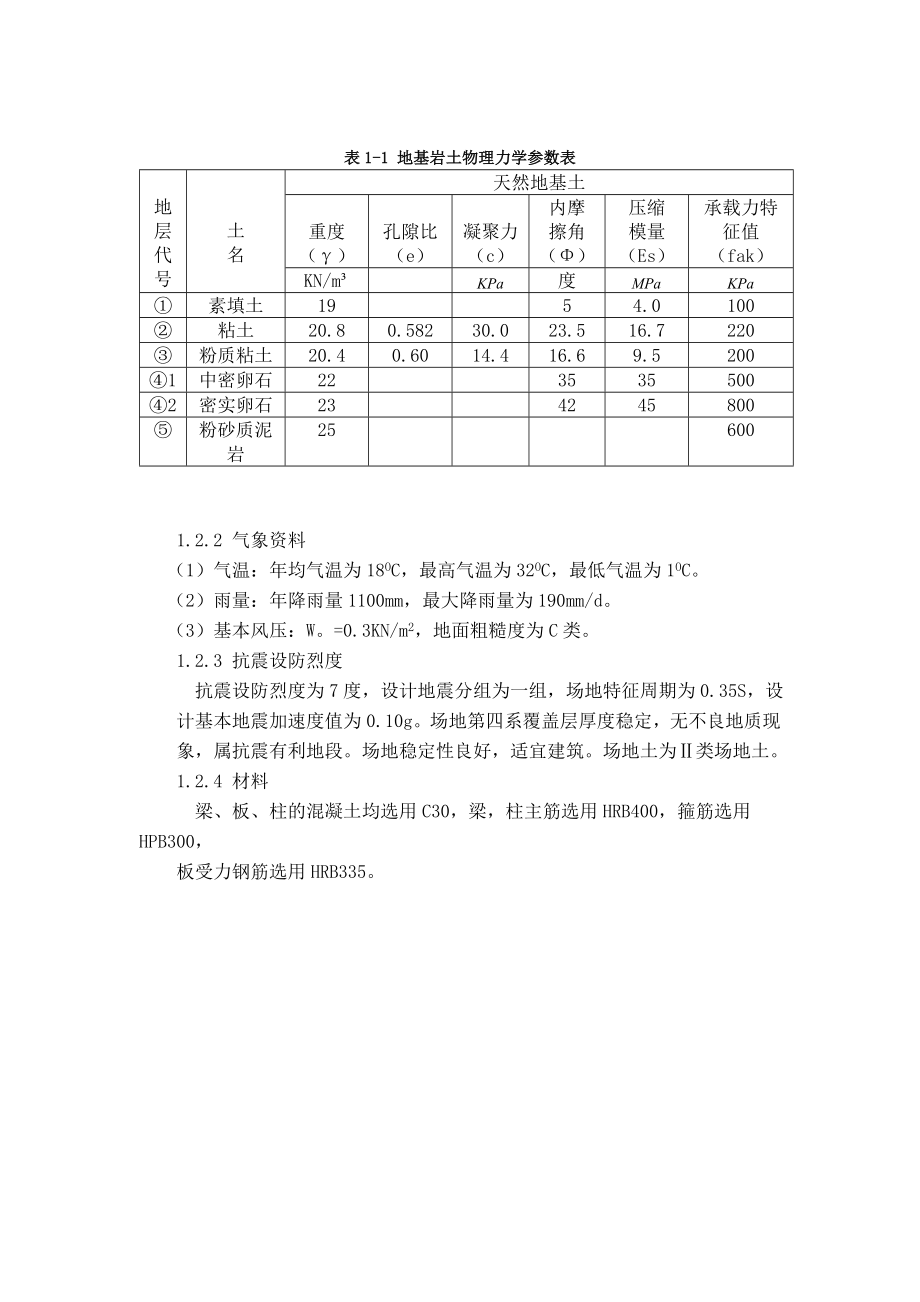 四层钢筋混凝土框架结构办公楼设计毕业设计_第2页