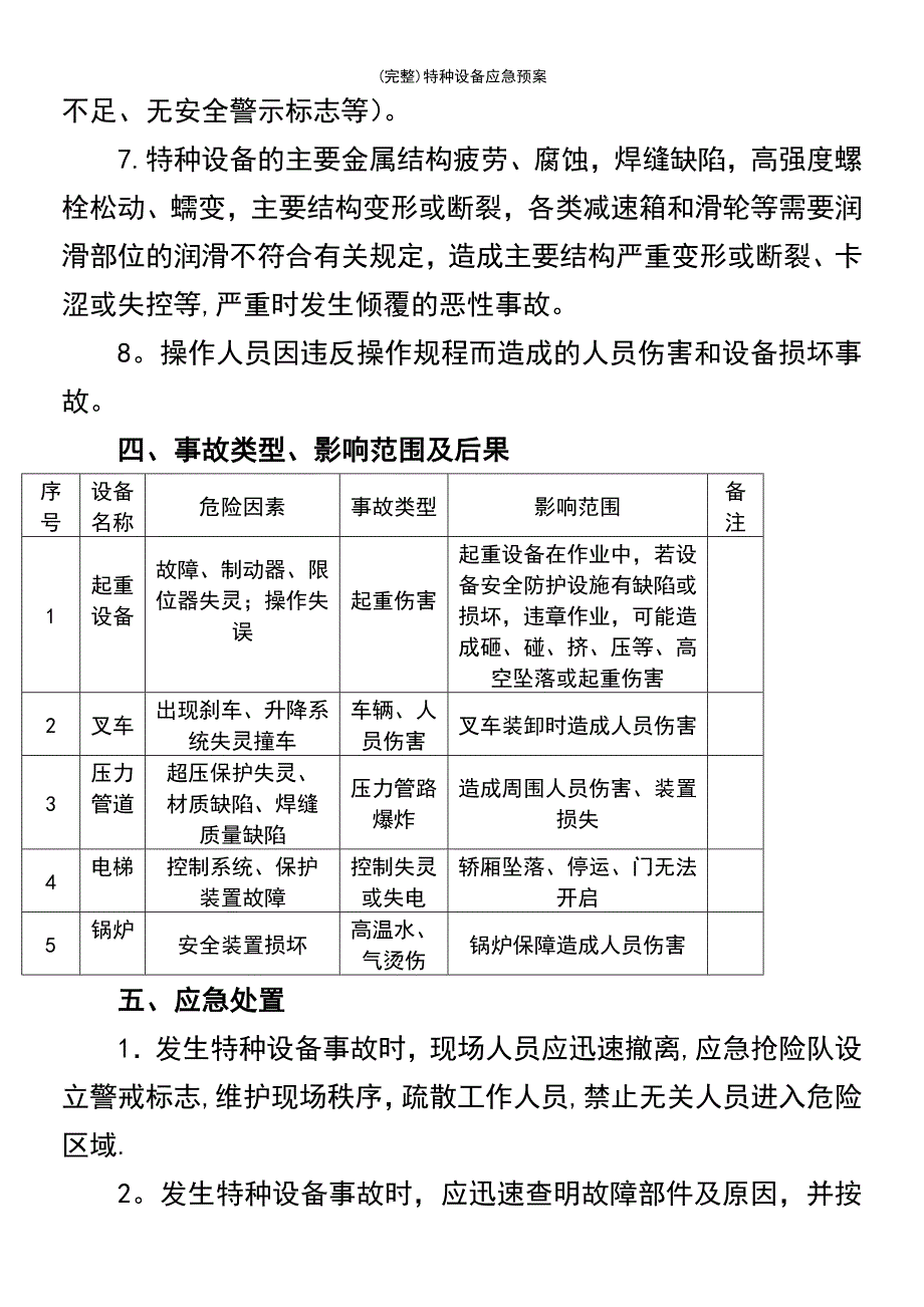 (最新整理)特种设备应急预案_第4页