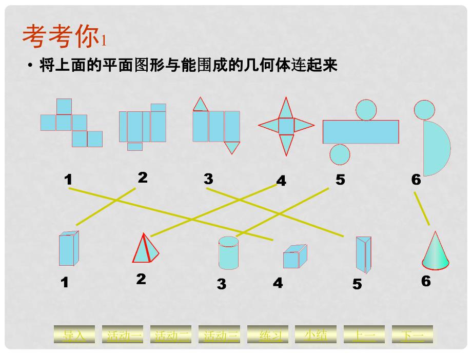 江苏省淮安市三树镇第一初级中学七年级数学上册《5.3 展开与折叠》课件 苏科版_第3页