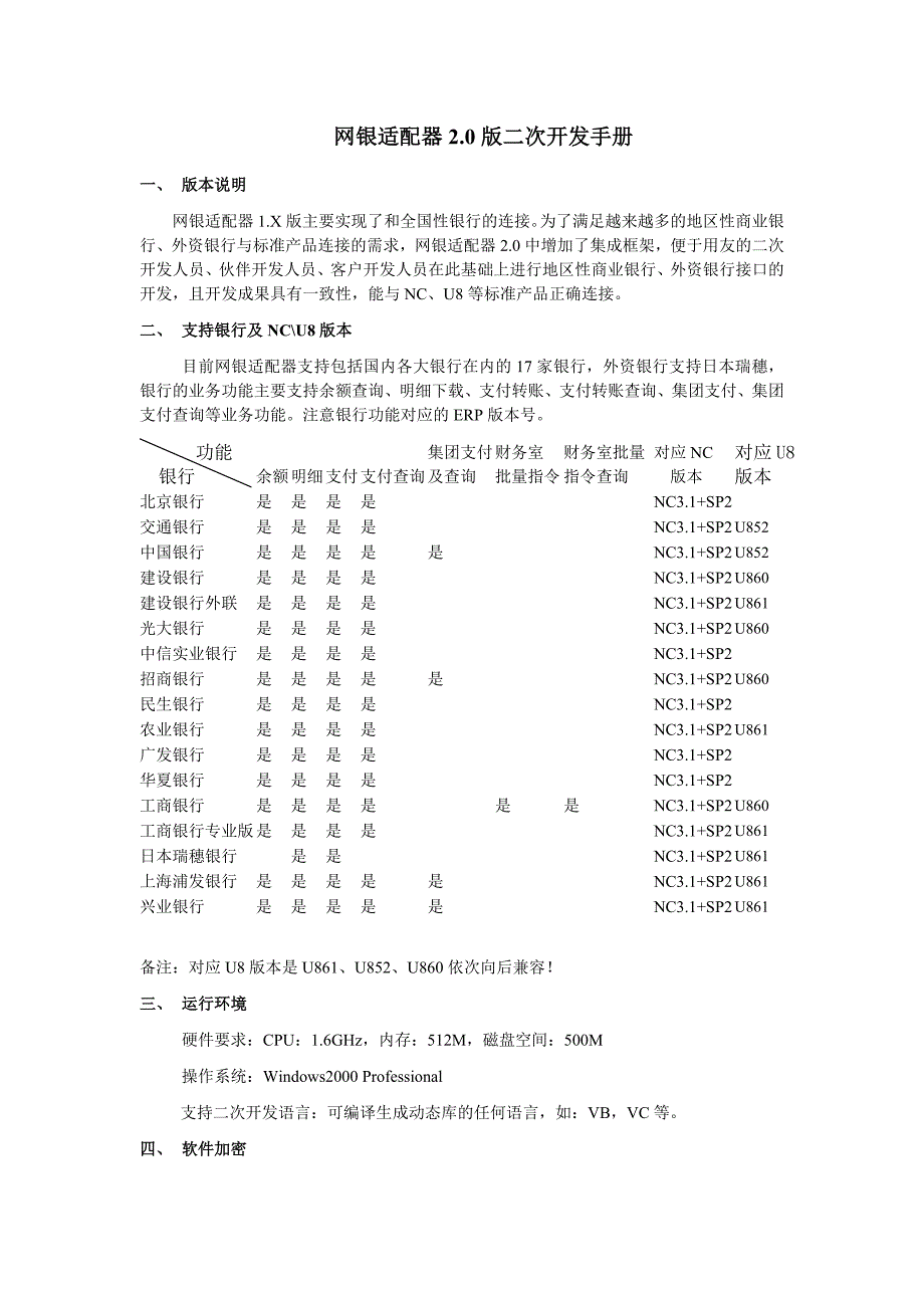 网银适配器二次开发手册_第1页