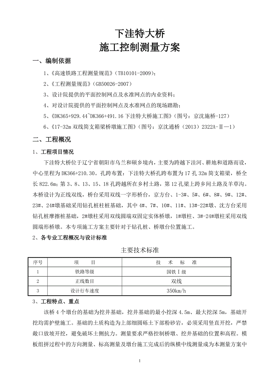 下洼特大桥专项测量方案_第1页