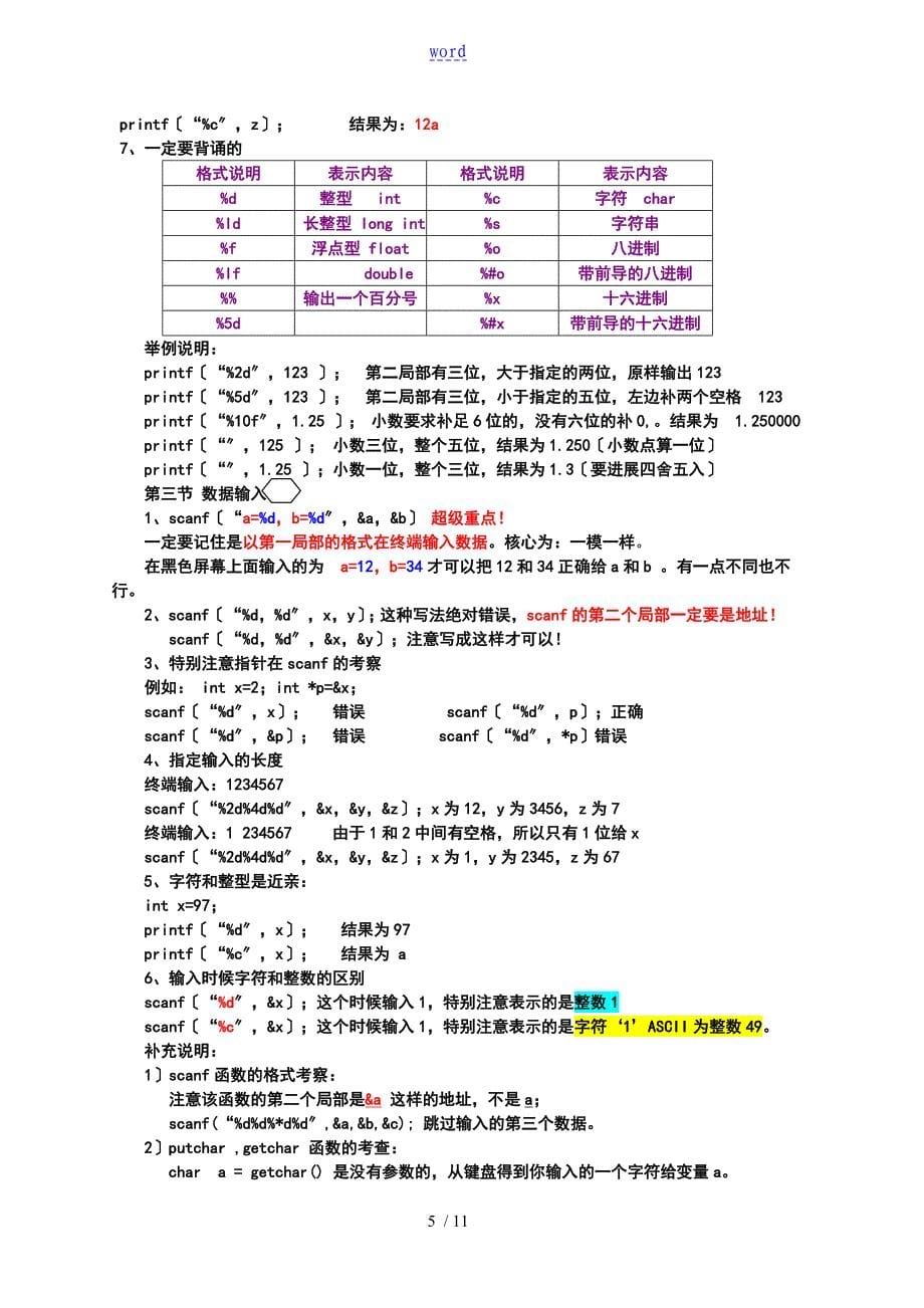 C语言程序的设计书的知识点归纳_第5页