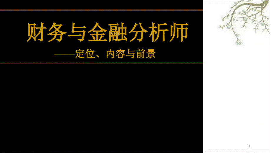 财务与金融分析课件_第1页