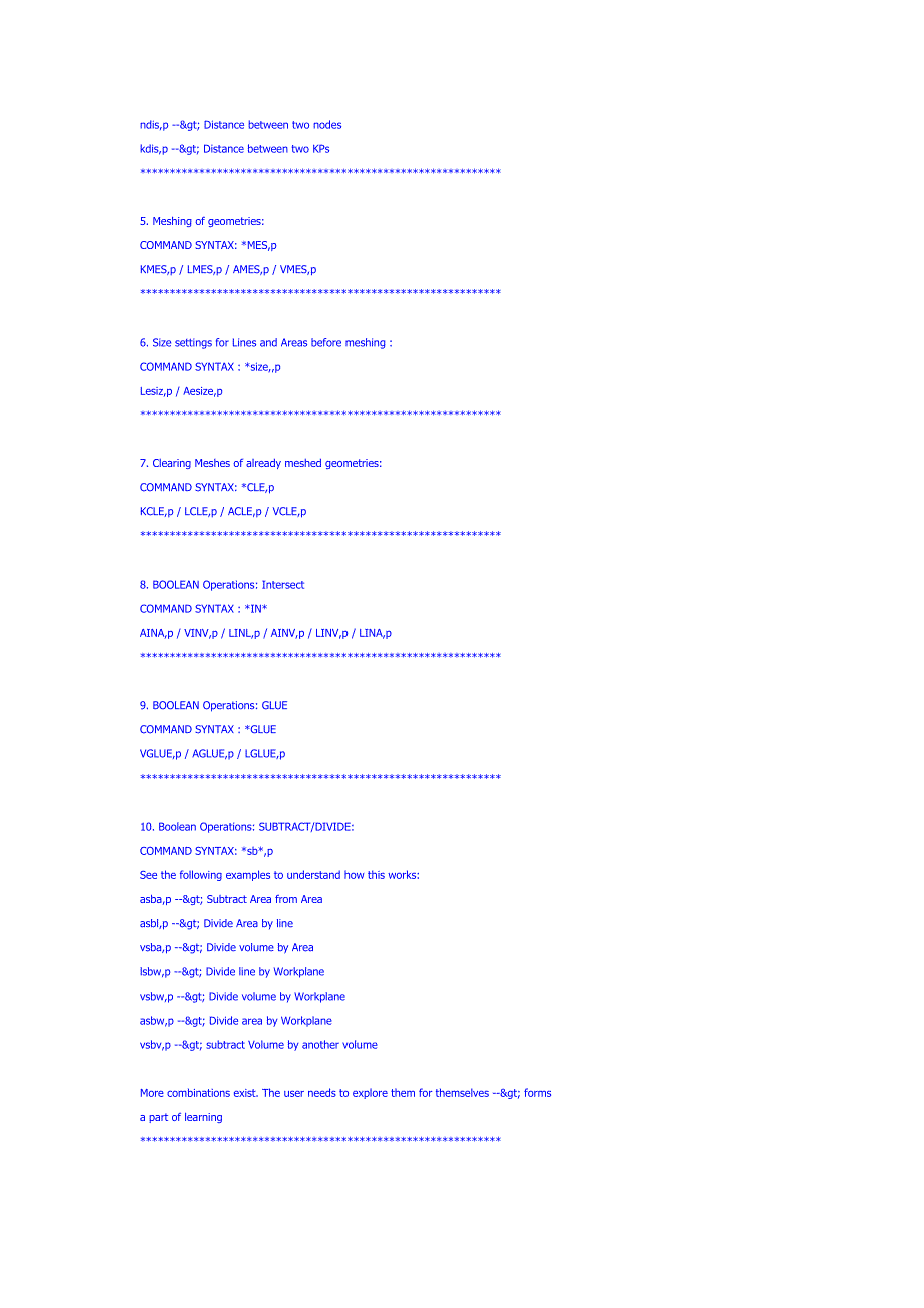 ansys初学者小手册(命令流)_第3页