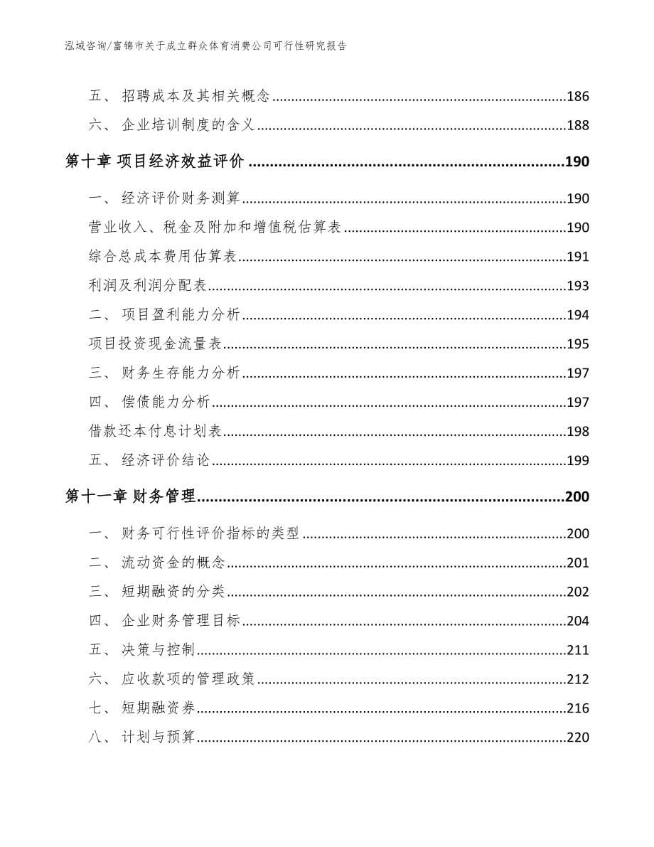 富锦市关于成立群众体育消费公司可行性研究报告_第5页