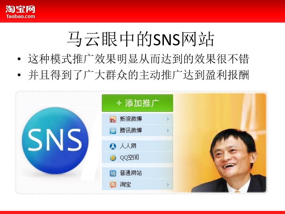 马云眼中的SNS与B2C成功案例.ppt_第1页