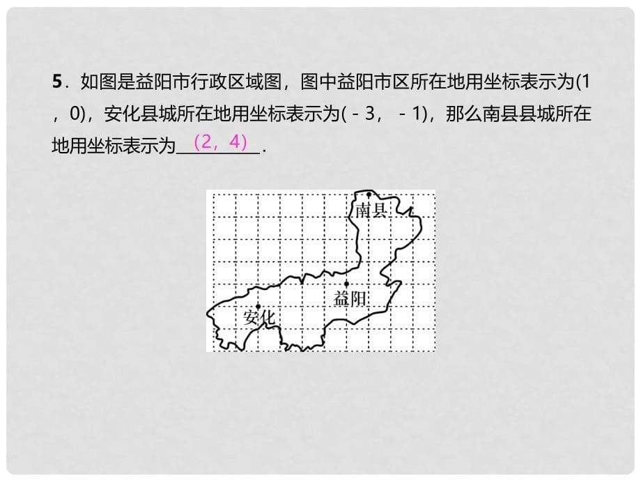 七年级数学下册 7.2.1 用坐标表示地理位置习题课件 （新版）新人教版_第5页