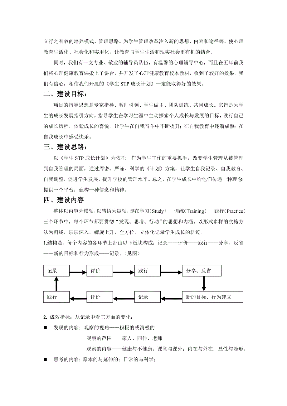 学生STP成长计划 特色项目_第2页