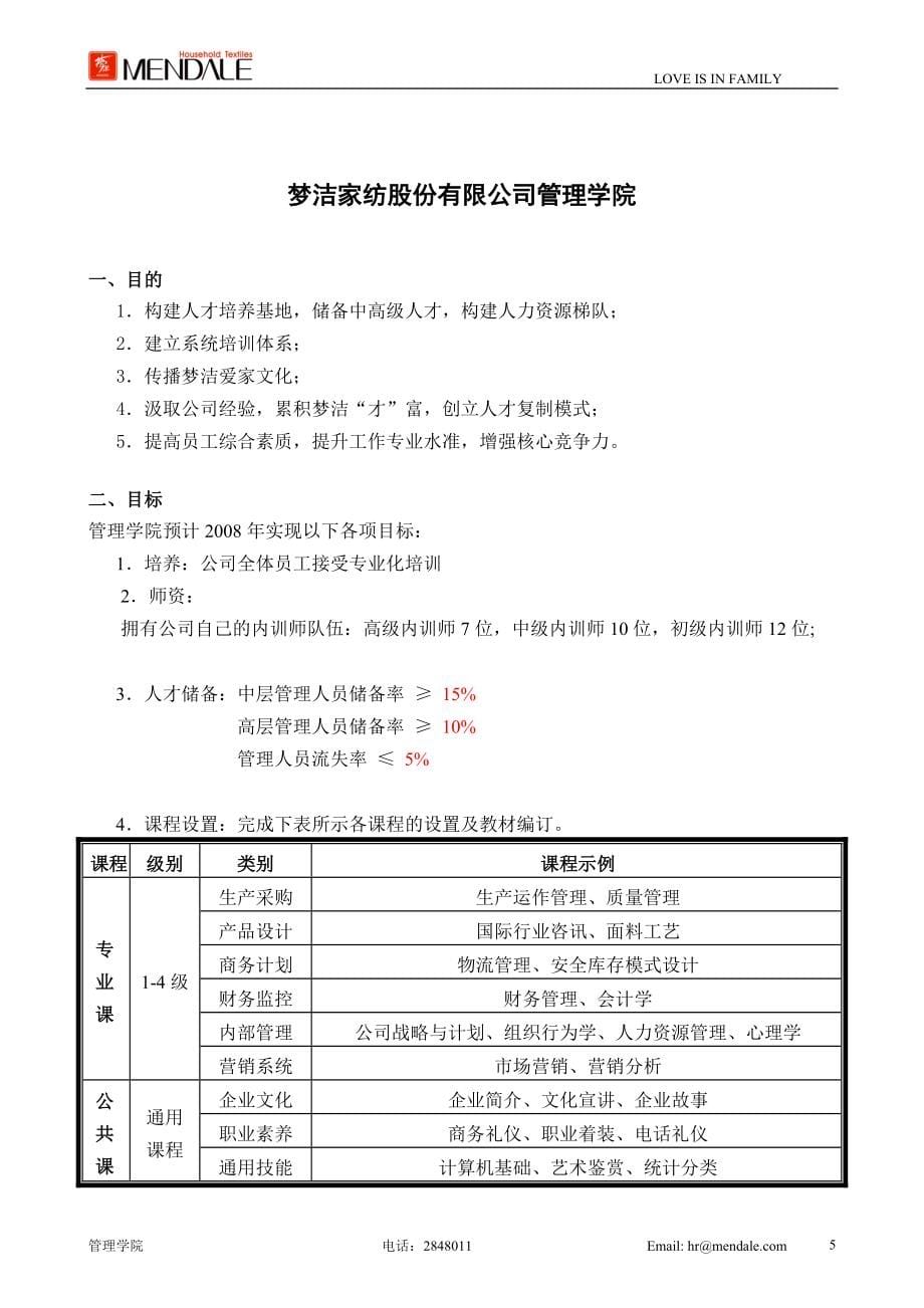 梦洁家纺股份公司管理学院策划案.doc_第5页