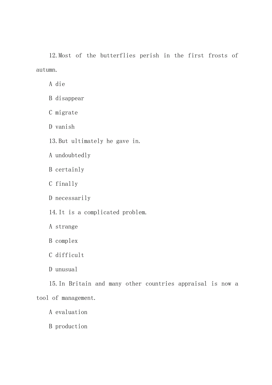 2022年职称英语理工A级：词汇选项练习(1).docx_第4页